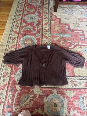 mark. Chocolate Brown Short Knit Cardigan